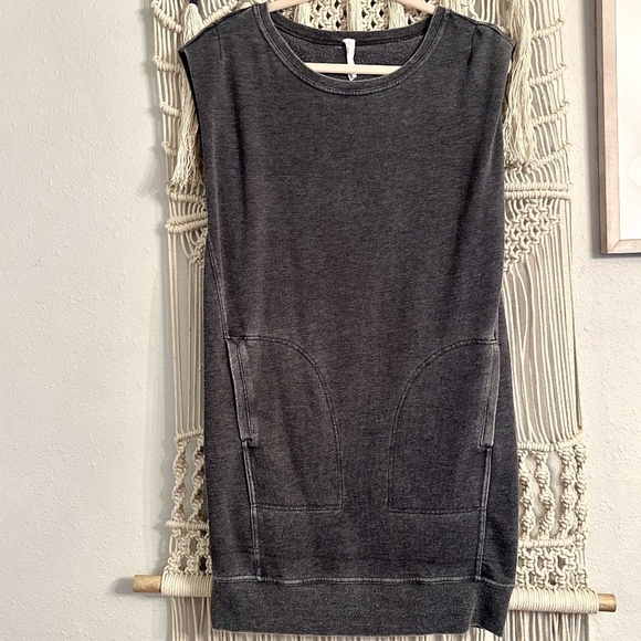 Daily Practice by Anthropologie Dory Tunic Dress, Small, Charcoal/Black - Picture 3 of 5